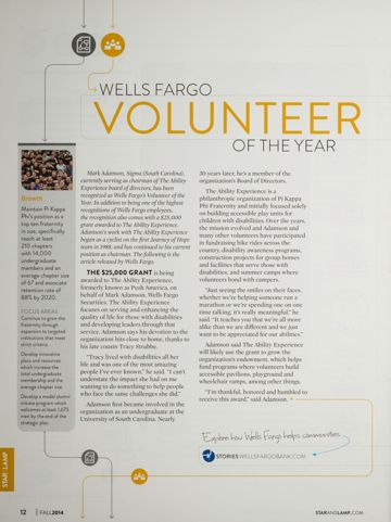 Wells Fargo Volunteer of the Year