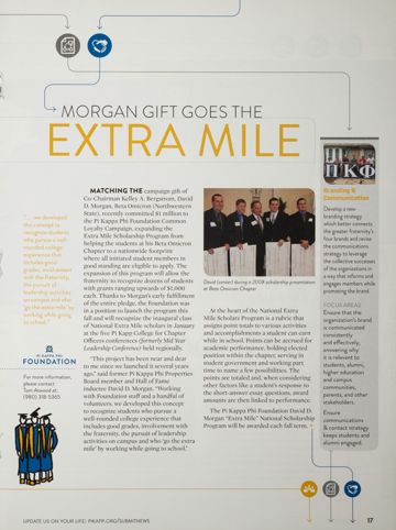 Morgan Gift Goes the Extra Mile, Continued