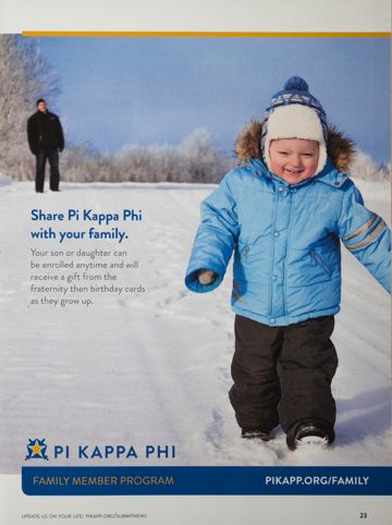 Share Pi Kappa Phi With Your Family Advertisement, Fall 2014