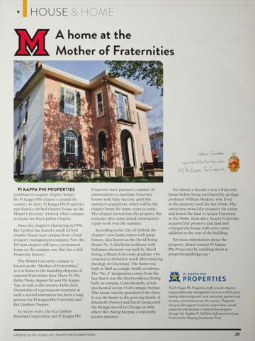 A Home at the Mother of Fraternities