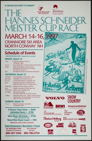 The Hannes Schneider Meister Cup Race Poster, March 14-16, 1997