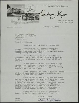 Sidney W. McCartney to Mr. Fullaway Letter, October 31, 1956