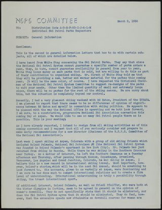 Edward F. Taylor to Gentlemen Letter, March 9, 1956