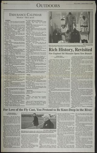 Rich History, Revisited: New England Ski Museum Opens New Branch Newspaper Clipping, March 11, 2018