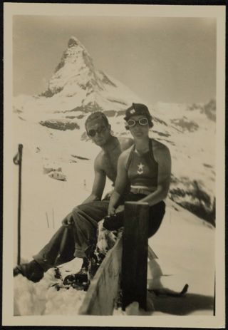 Ruth Chase and Georg von Lilienfeld Matterhorn Photograph, 1936