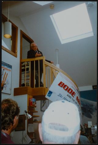Hannes Schneider at Top of Stairs Photograph, June 10, 2005