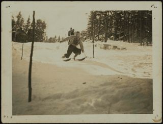 Alec Bright Downhill Skiing Photograph, 1938