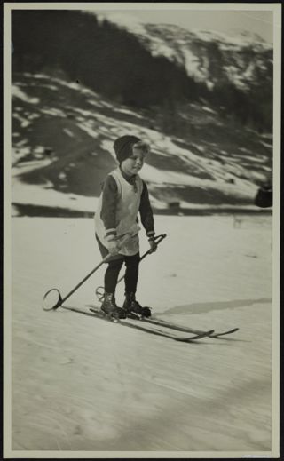 Boy Skiing in St. Anton am Arlberg Photograph, 1933