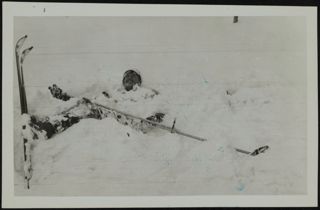 Ed Ballard on Doublehead Ski Trail Photograph, 1930s