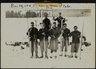Seven Soldiers at Camp Hale Photograph, December 26, 1943