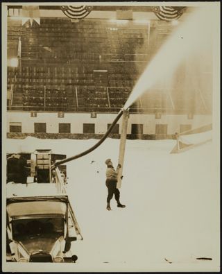 Snowmaking Machine at Boston Garden Photograph, c. 1934