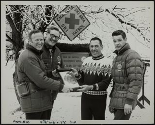Charnita Ski Patrol Day Plaque Presentation Photograph, March 7, 1970