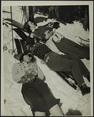 Skiers Napping at Tuckerman Ravine Photograph, 1930s