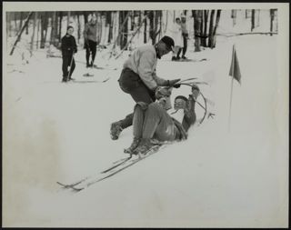 Hugo DeFalco in Obstacle Course at Dutch Hill Photograph, 1948