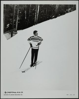 Stein Erikson Standing With Skis Photograph