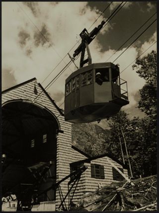 Aerial Tramway Car Leaving the Base Station Photograph, June 23, 1938