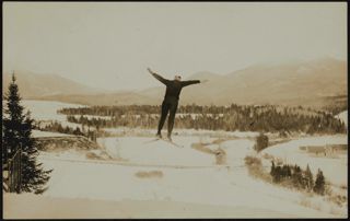Ski Jumper at Intervale Postcard