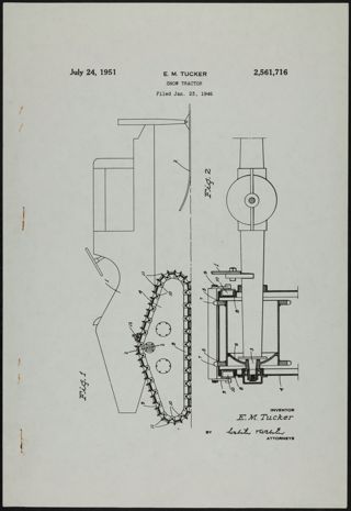 E.M. Tucker Snow Tractor Patent, July 24, 1951