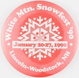 White Mountain Snowfest Pin, January 20-27, 1990