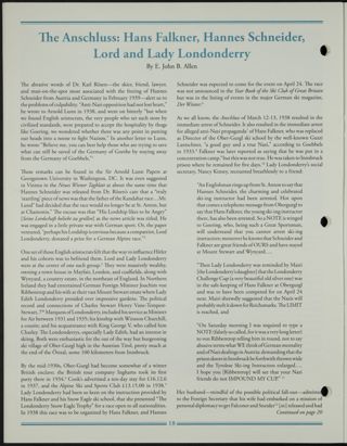 The Anschluss: Hans Falkner, Hannes Schneider, Lord and Lady Londonderry