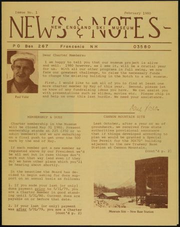 First <i>Journal of the New England Ski Museum</i>