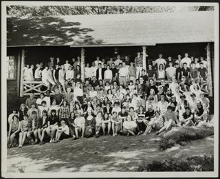 Group in Front of Lodge at Bishopswood Photograph, 1966