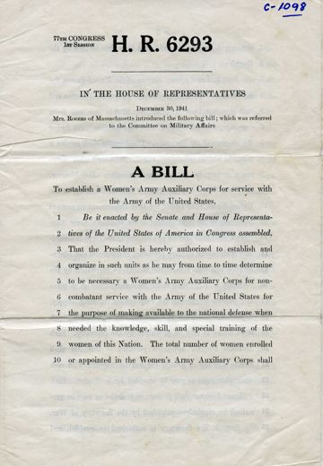 Women's Army Auxiliary Corps Created