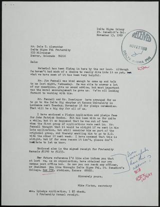 Mike Flaton to Dale Letter, November 13, 1969
