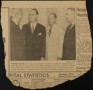 Officers Elected Newspaper Clipping, 1949