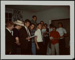 Delta Eta Chapter Song Practice Photograph, 1965