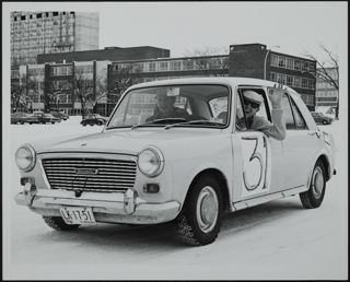 Epsilon Alpha Chapter Alberta Car Rally Photograph, February 1966