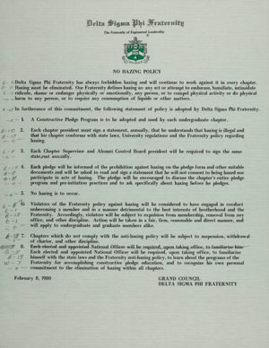 Ban of Hazing