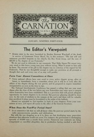 The Editor's Viewpoint, January 1944