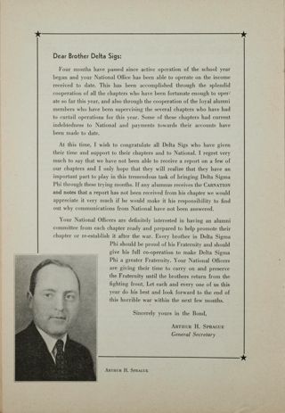 Dear Brother Delta Sigs, January 1944