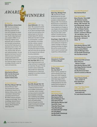 Award Winners, Fall 2021