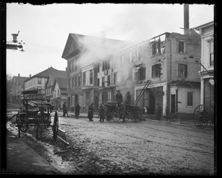 Fire on Main Street, Ellsworth, Nov 5, 1905