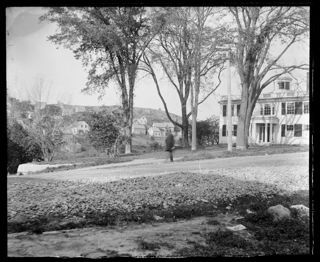 Ellsworth Public Library with view of Bridge Hill