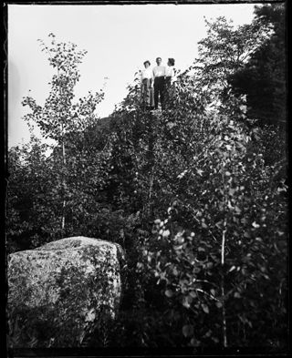 "Having a Tip-Top Time." Patten Pond, Lookout rock. Buxom Bertha, Artful Annie, Weary Willie