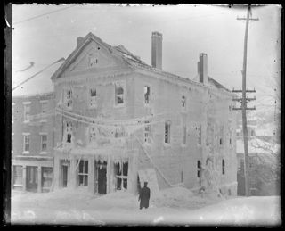 Masonic Block fire was fought at 25 degrees below zero with frozen hydrants