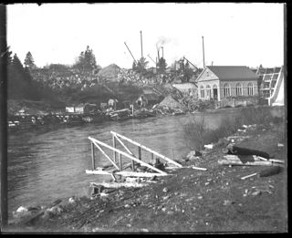 Hydro dam construction, 1907