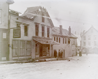 Cushman furniture store after fire, 1905