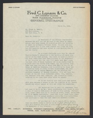 Fred C. Lynam to Frank B. Rowell Letter, March 11, 1924