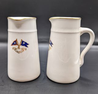 Pair of Cream Pitchers from the Liberty Yacht
