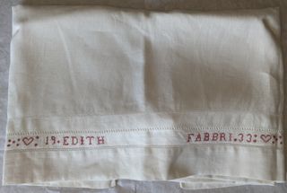 Embroidered Tea Towel