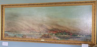 The Bar Harbor Fire Oil Painting by Howe Duane Higgins