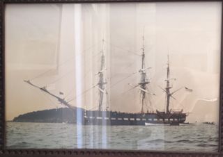 Hand Tinted Photo of USS Constitution