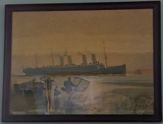 Painting of Steamship Kronprinzessin Cecilie