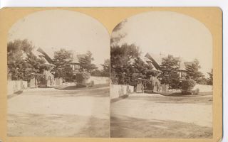 Stereoscopic view of the Jayne Cottage