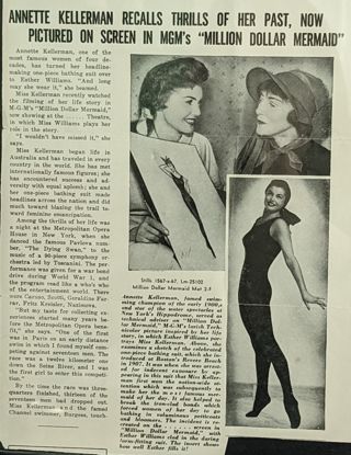 Annette Kellerman Newspaper Article