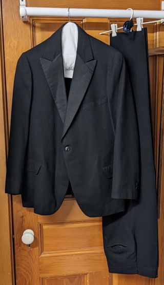 Black Wool Men's Tuxedo